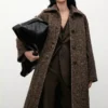 Manteau oversize en laine chinée Manteau oversize en laine chinée
