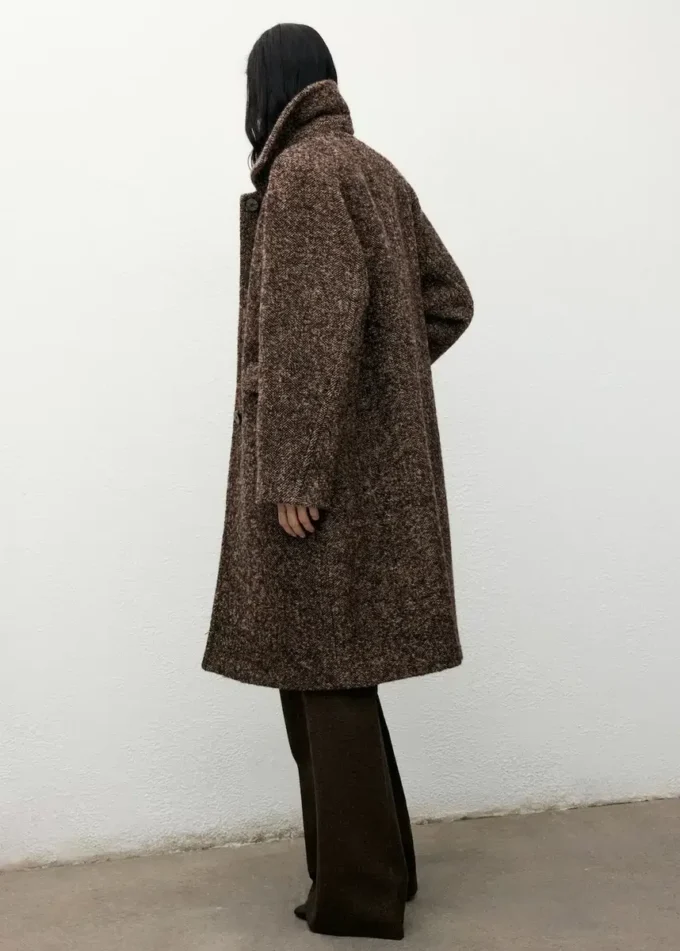 Manteau oversize en laine chinée Manteau oversize en laine chinée