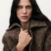 Manteau oversize en laine chinée Manteau oversize en laine chinée