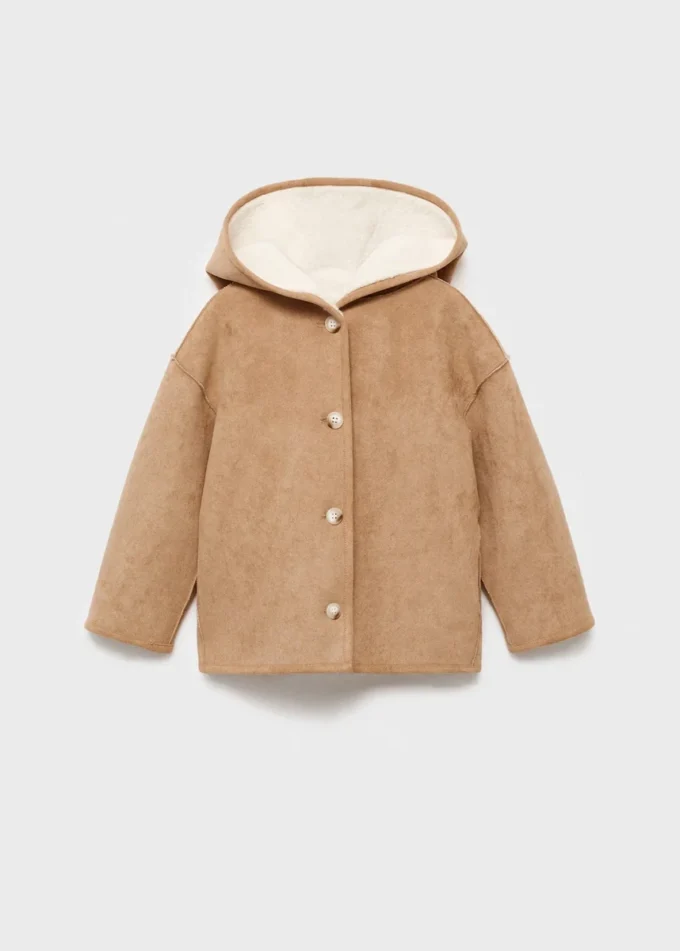 Manteau réversible double face en peluche