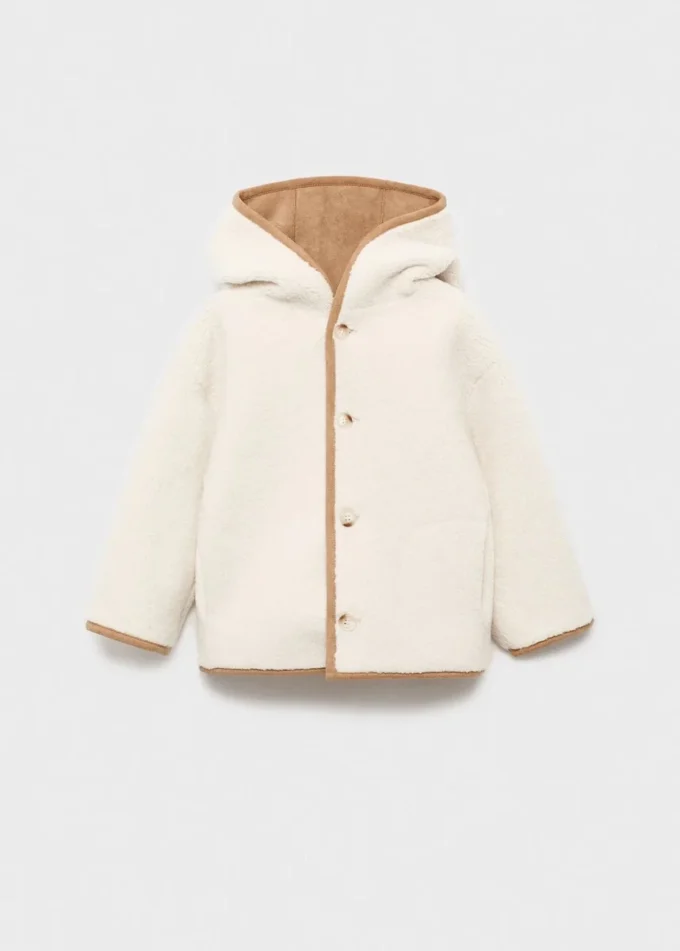 Manteau réversible double face en peluche