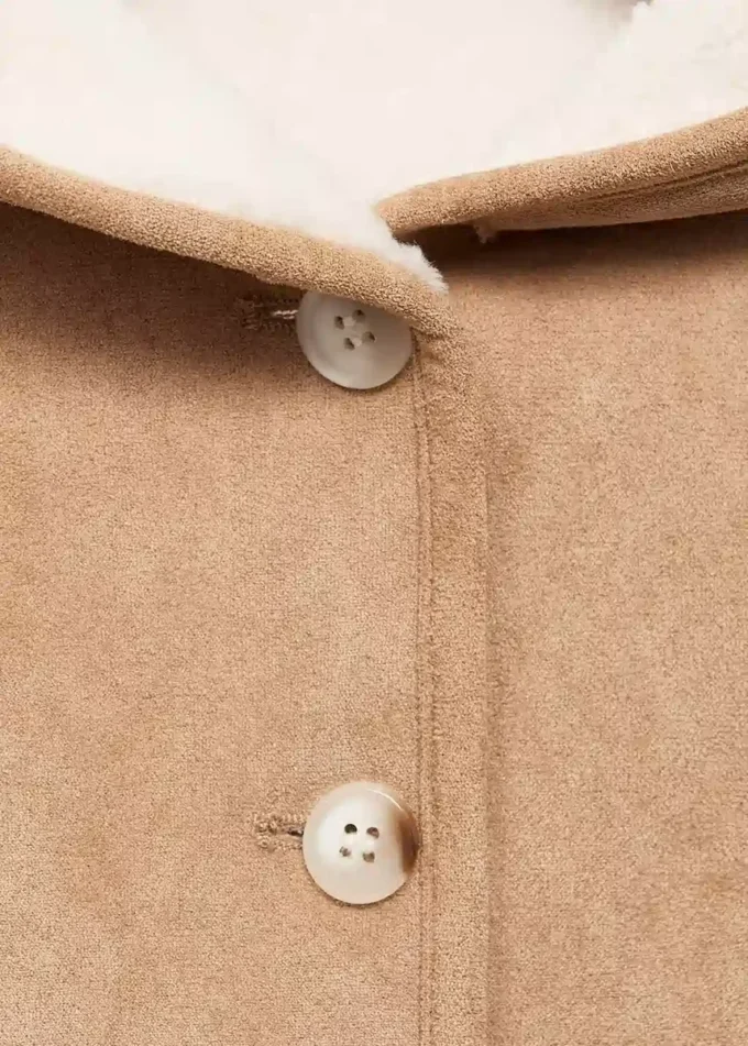 Manteau réversible double face en peluche