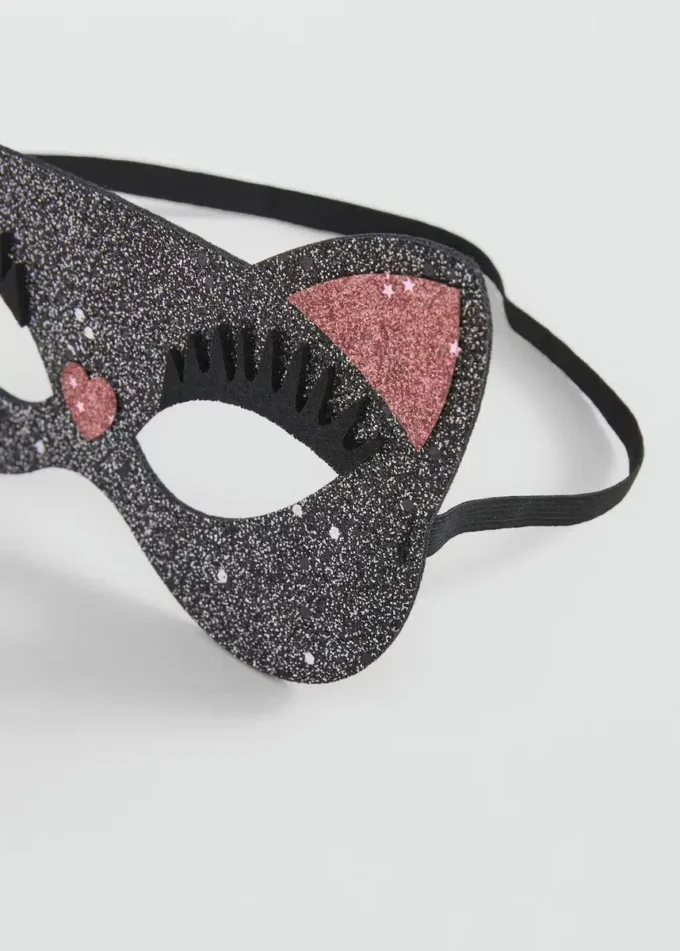 Masque chat pailleté