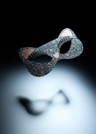 Masque chat pailleté