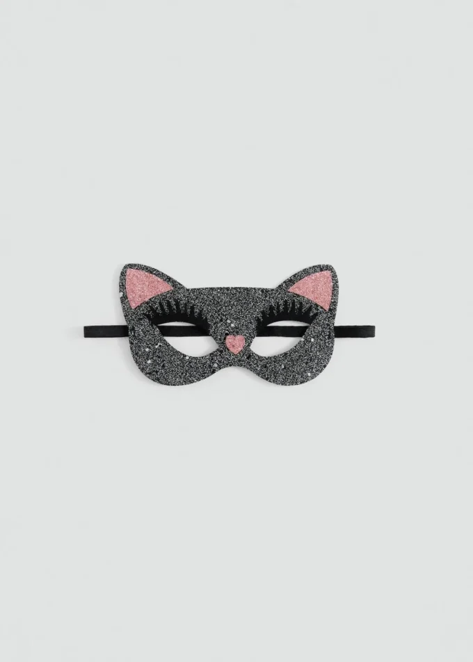 Masque chat pailleté