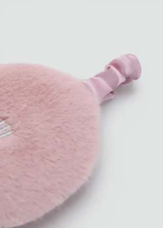 Masque pour les yeux à imprimé animal et effet fourrure