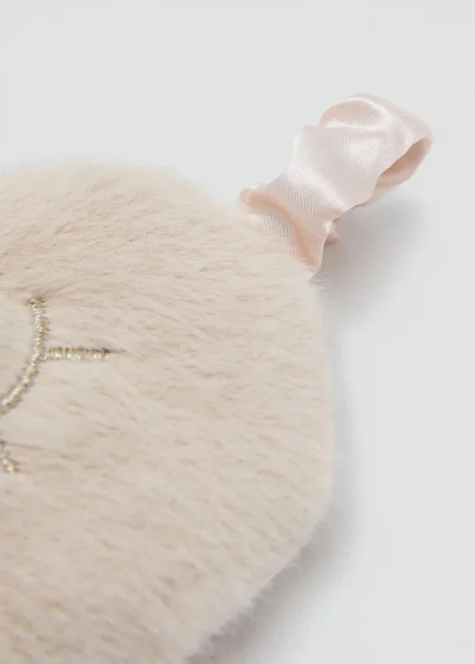 Masque pour les yeux à imprimé animal et effet fourrure