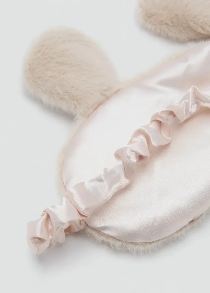 Masque pour les yeux à imprimé animal et effet fourrure