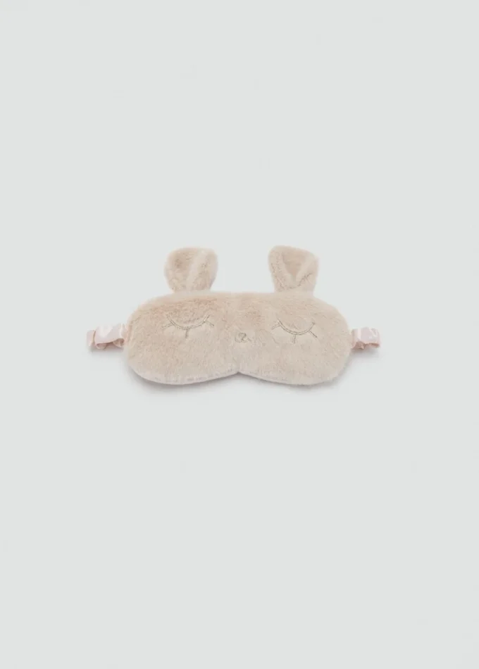 Masque pour les yeux à imprimé animal et effet fourrure