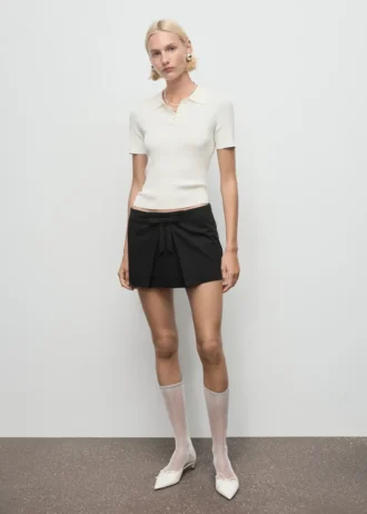 Mini-jupe-short avec nœud Mini-jupe-short avec nœud