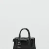 Mini sac à main brillant avec poignées