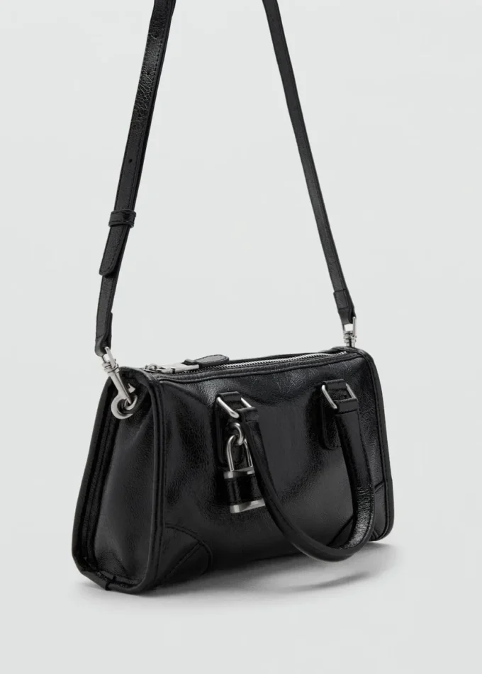 Mini sac à main brillant avec poignées