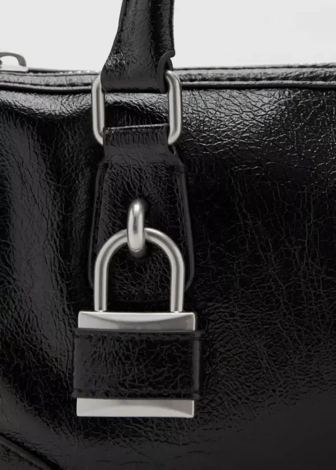 Mini sac à main brillant avec poignées