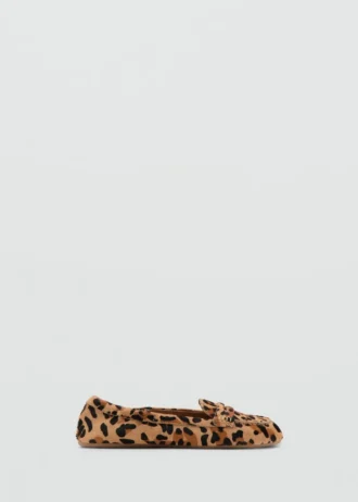 Mocassins en cuir imprimé léopard