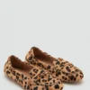 Mocassins en cuir imprimé léopard