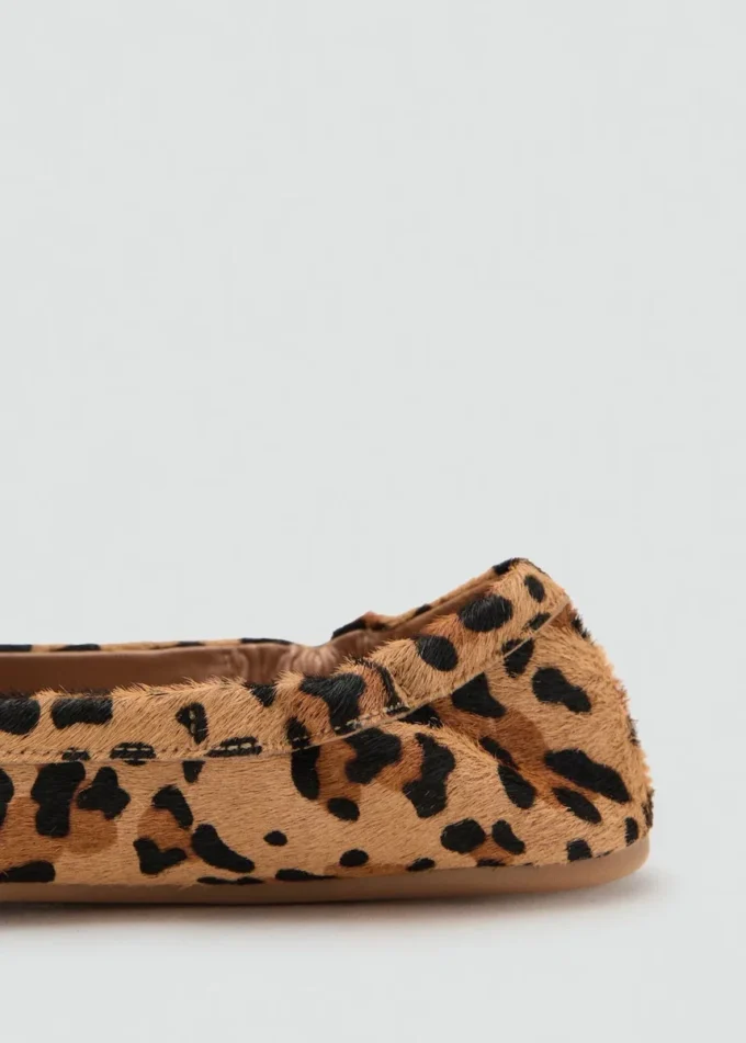 Mocassins en cuir imprimé léopard