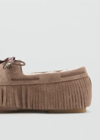 Mocassins en cuir shearling