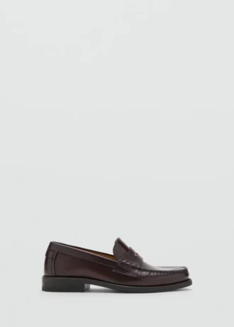 Mocassins en cuir vieilli