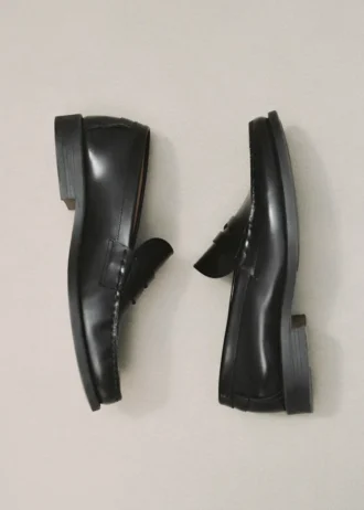 Mocassins en cuir vieilli