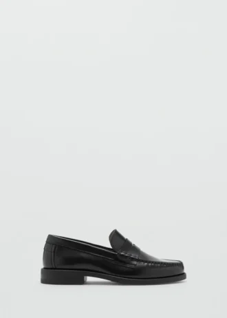 Mocassins en cuir vieilli