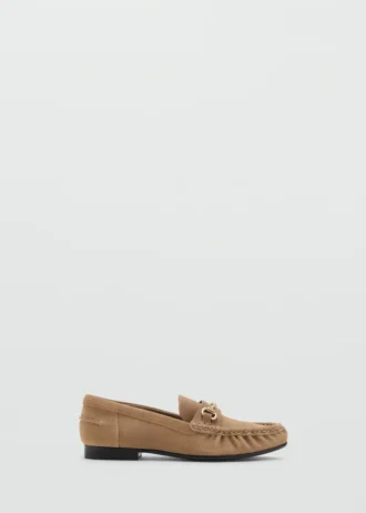 Mocassins en daim avec boucle