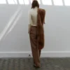 Pantalon 100 % laine avec taille élastique Pantalon 100 % laine avec taille élastique