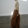 Pantalon 100 % laine avec taille élastique Pantalon 100 % laine avec taille élastique