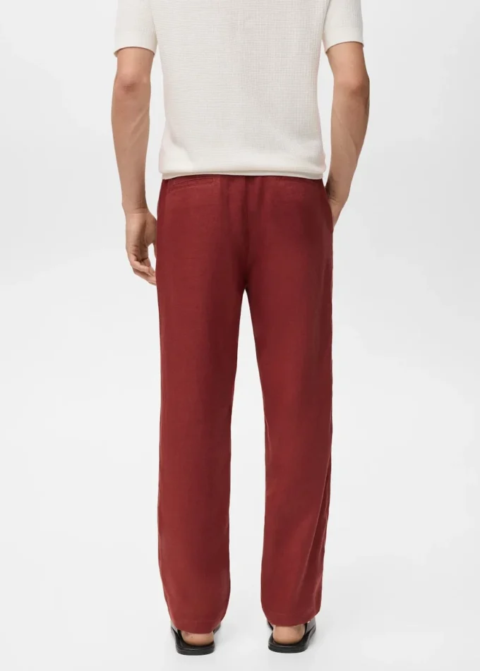 Pantalon 100 % lin avec taille élastique Pantalon 100 % lin avec taille élastique