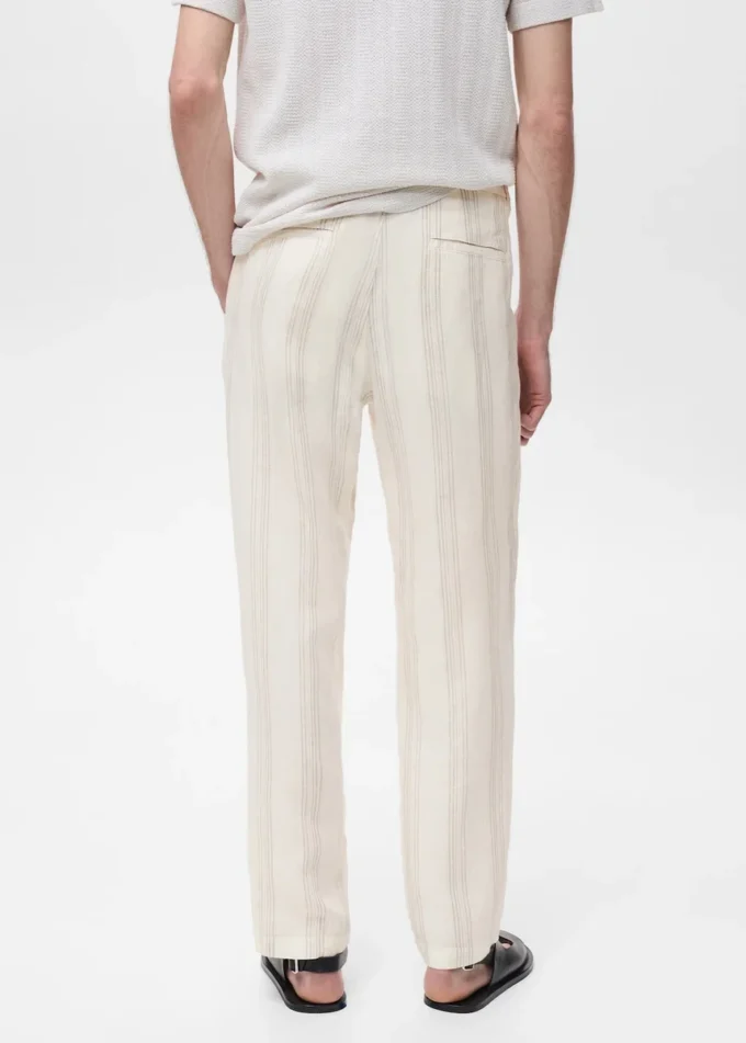 Pantalon 100 % lin avec taille élastique Pantalon 100 % lin avec taille élastique