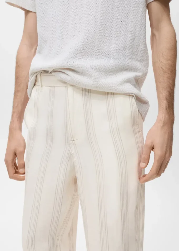 Pantalon 100 % lin avec taille élastique Pantalon 100 % lin avec taille élastique