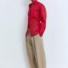 Pantalon bouffant en lin mélangé Pantalon bouffant en lin mélangé
