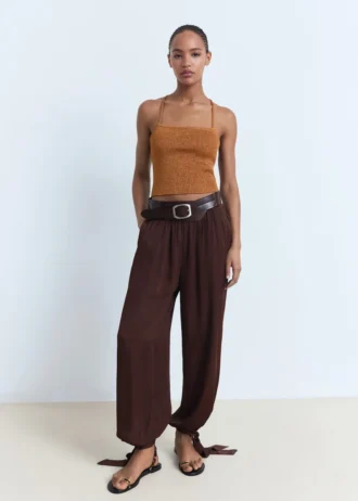 Pantalon bouffant à nœuds