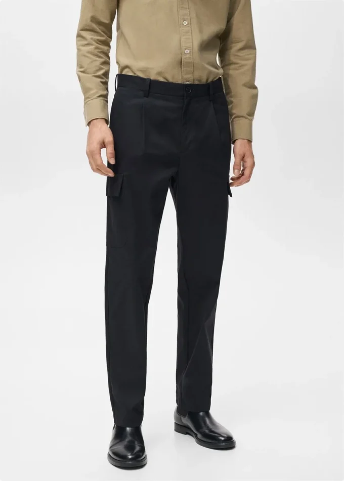 Pantalon cargo en coton à coupe classique Pantalon cargo en coton à coupe classique