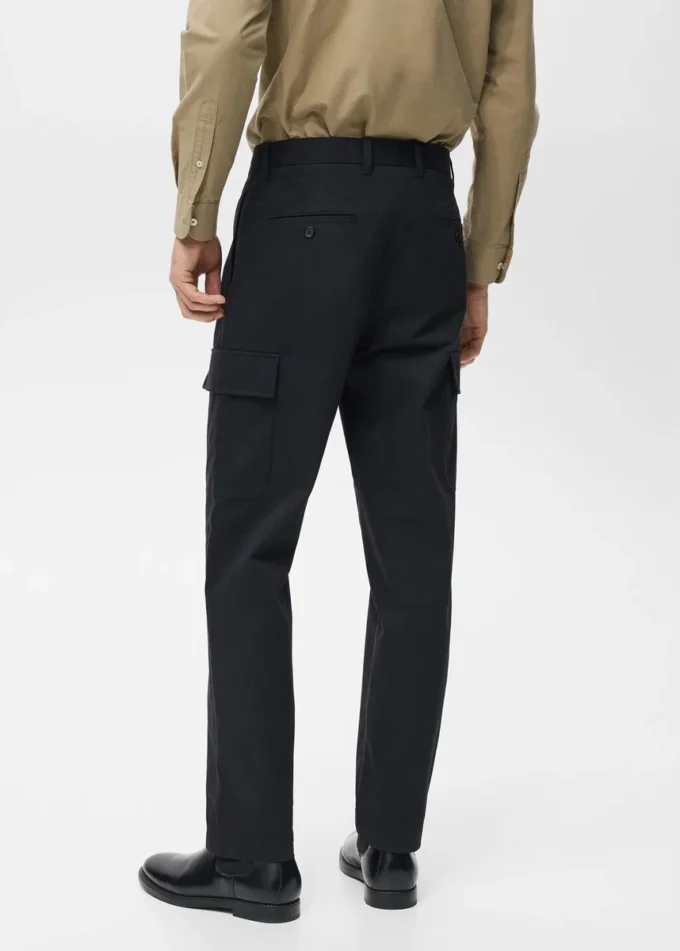 Pantalon cargo en coton à coupe classique Pantalon cargo en coton à coupe classique