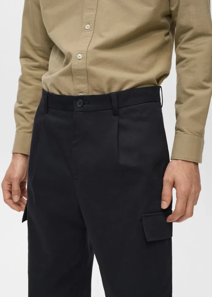 Pantalon cargo en coton à coupe classique Pantalon cargo en coton à coupe classique