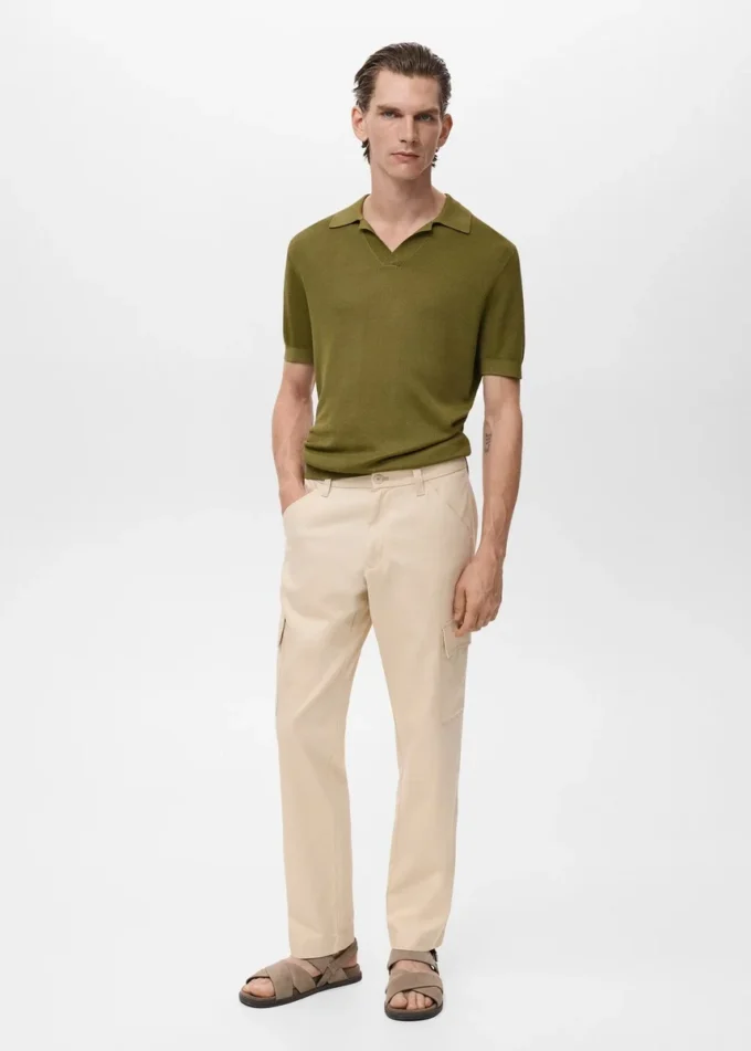 Pantalon cargo en coton et lyocell Pantalon cargo en coton et lyocell