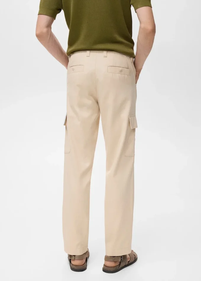 Pantalon cargo en coton et lyocell Pantalon cargo en coton et lyocell