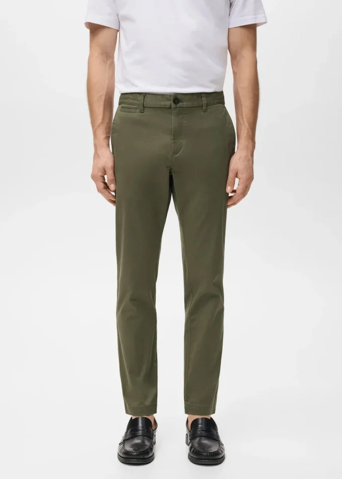 Pantalon chino court et fuselé Prato Pantalon chino court et fuselé Prato