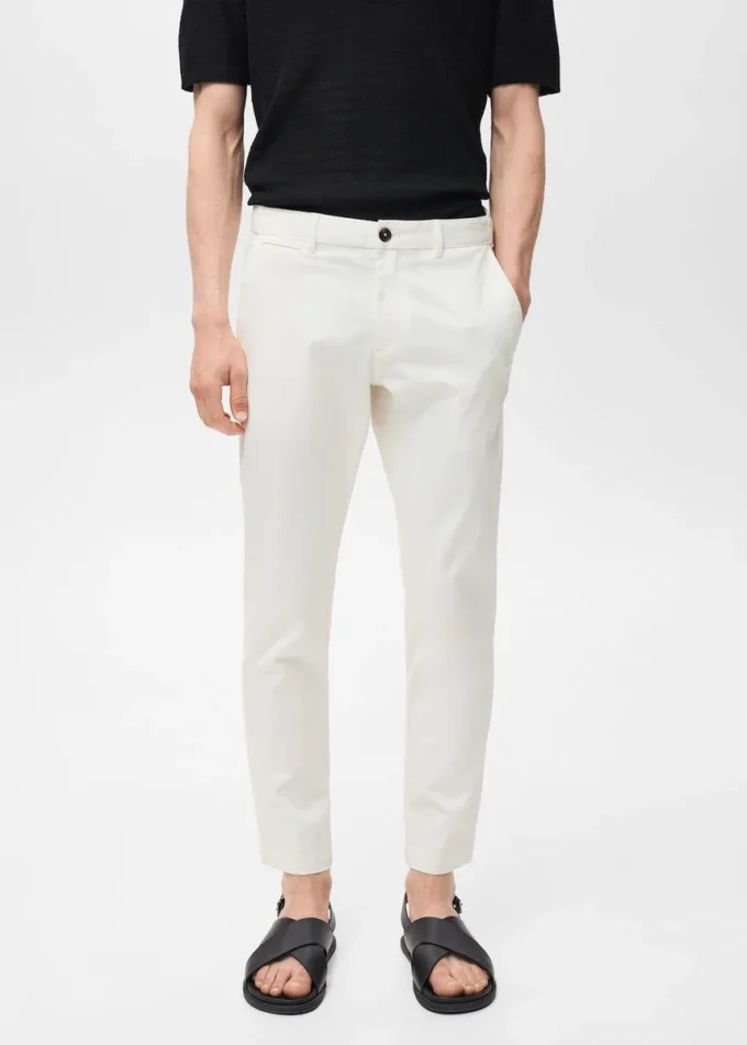 Pantalon chino court et fuselé Prato Pantalon chino court et fuselé Prato