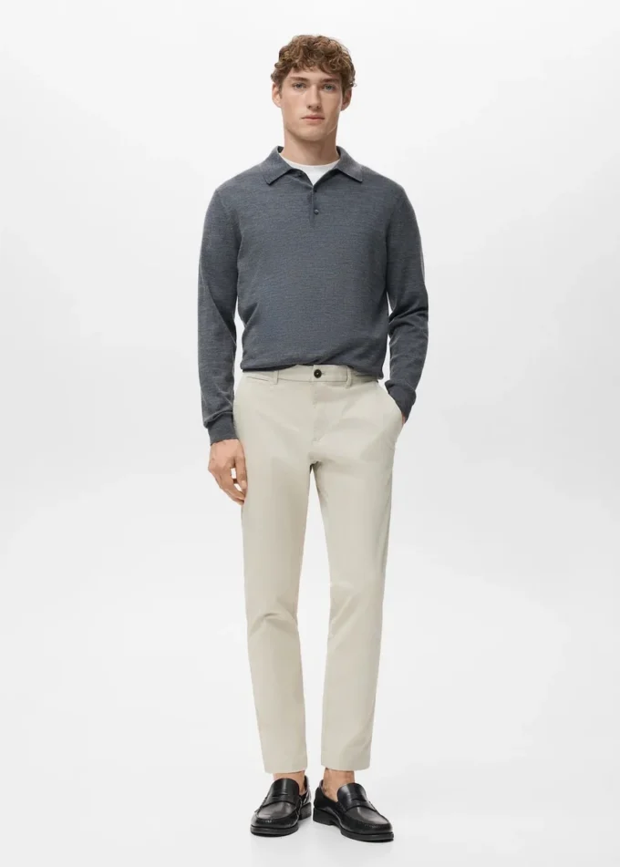 Pantalon chino court et fuselé Prato Pantalon chino court et fuselé Prato