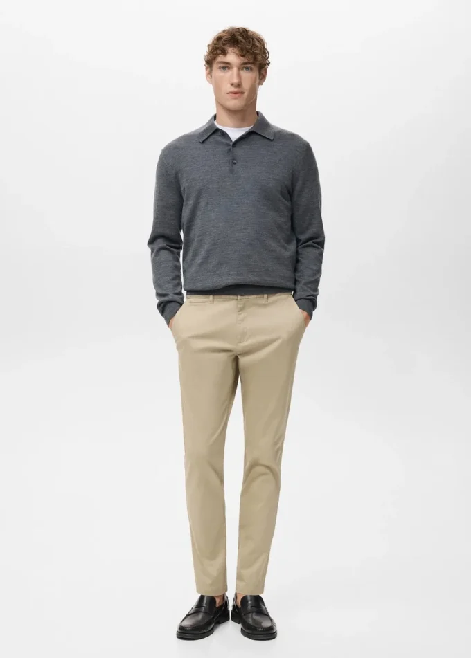 Pantalon chino court et fuselé Prato Pantalon chino court et fuselé Prato