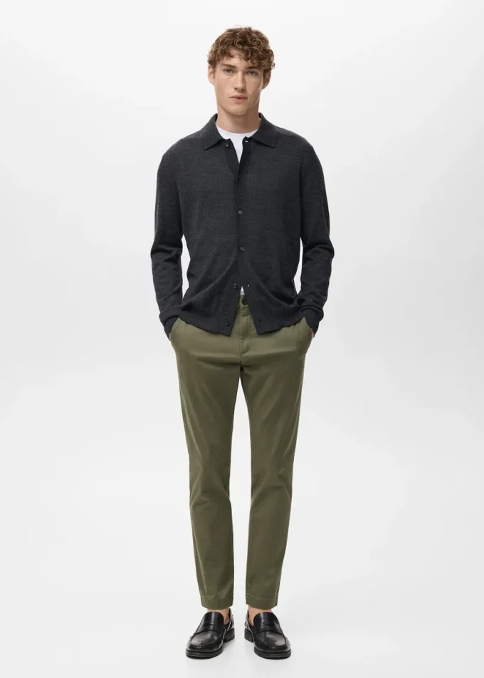Pantalon chino court et fuselé Prato Pantalon chino court et fuselé Prato