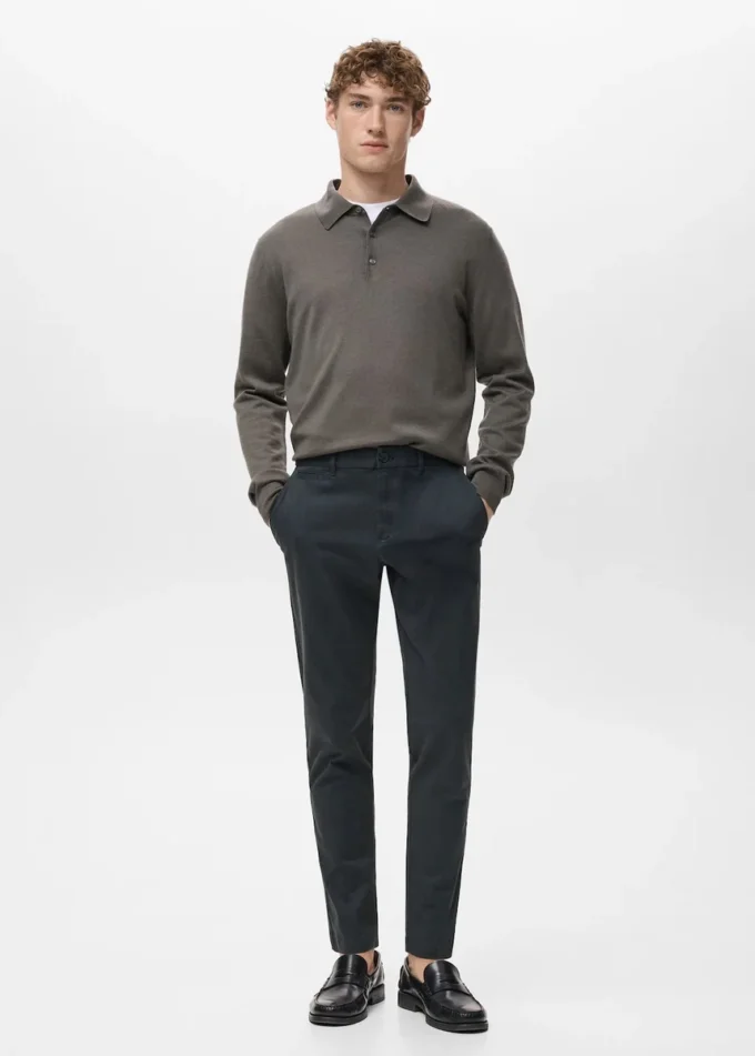 Pantalon chino court et fuselé Prato Pantalon chino court et fuselé Prato