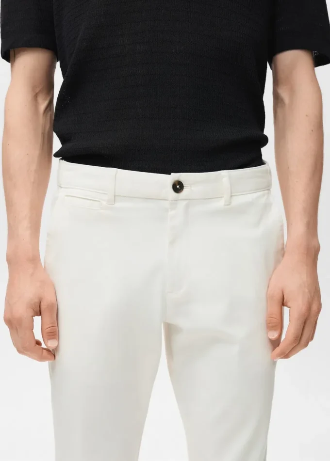 Pantalon chino court et fuselé Prato Pantalon chino court et fuselé Prato