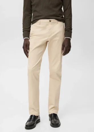 Pantalon chino slim en sergé Barna