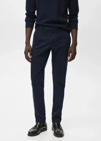 Pantalon chino slim en sergé Barna