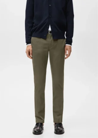 Pantalon chino slim en sergé Barna Pantalon chino slim en sergé Barna