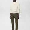 Pantalon chino slim en sergé Barna Pantalon chino slim en sergé Barna