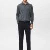 Pantalon chino slim en sergé Barna Pantalon chino slim en sergé Barna