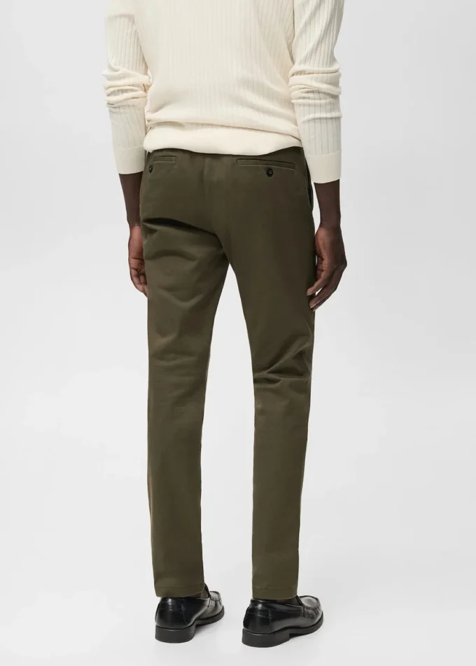 Pantalon chino slim en sergé Barna Pantalon chino slim en sergé Barna